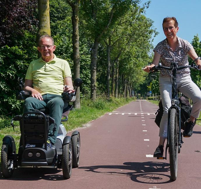 Scootmobiel lange afstand fietsen